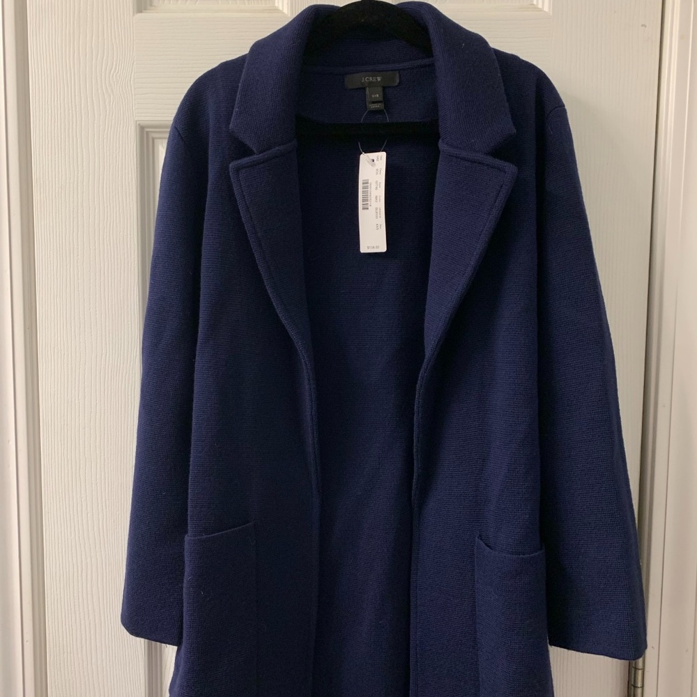 J Crew Sophie sweater blazer Navy XXS